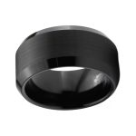 10mm Ryder Wide Black Tungsten Carbide Wedding Band