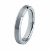 4mm Silver Tungsten Carbide Wedding Ring With Brushed Finish