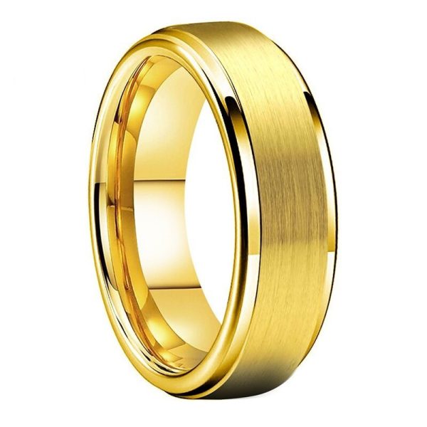 6mm Anthony Yellow Gold Tungsten Carbide Ring