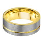 6mm Asher Yellow Gold Tungsten Carbide Ring