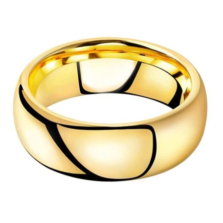 6mm John Yellow Gold Tungsten Carbide Ring
