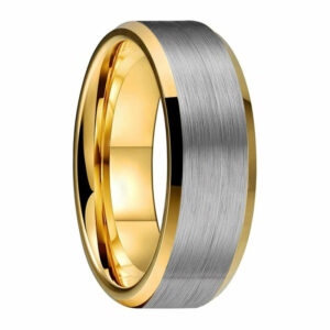 6mm Kami Yellow Gold Tungsten Carbide Ring