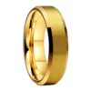 8mm David Yellow Gold Tungsten Carbide Ring