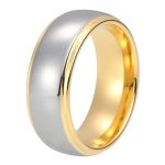 8mm Grayson Yellow Gold Tungsten Carbide Ring