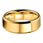 8mm Jaden Yellow Gold Tungsten Carbide Ring