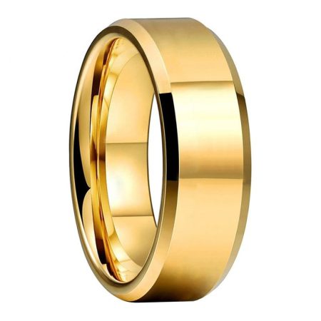 8mm Jaden Yellow Gold Tungsten Carbide Ring