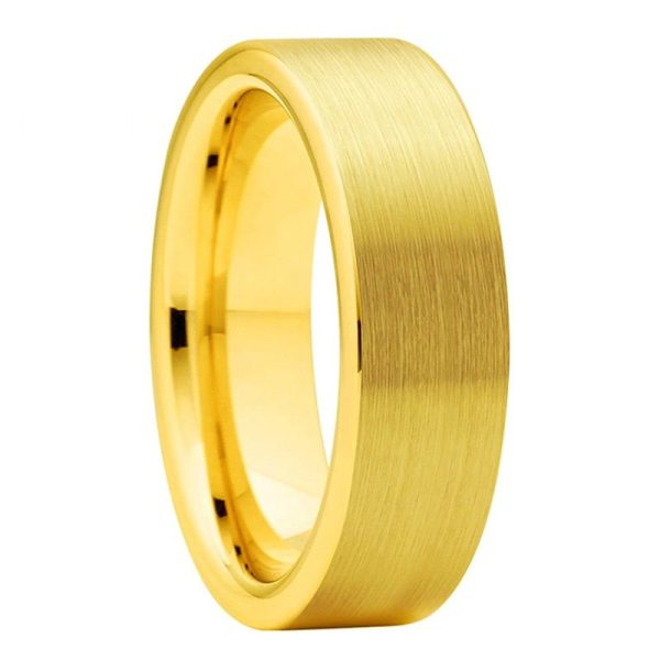 8mm Tadi Yellow Gold Tungsten Carbide Ring