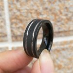 Adrian Black Tungsten Carbide Rings For Men