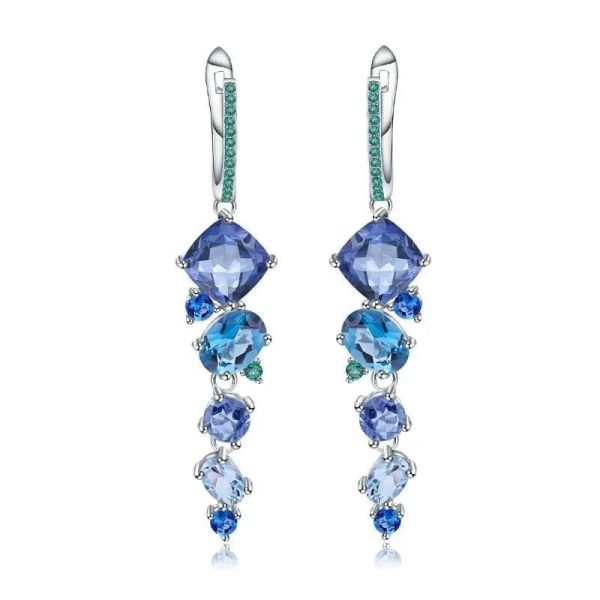 Alana Natural Gemstone Drop Earrings