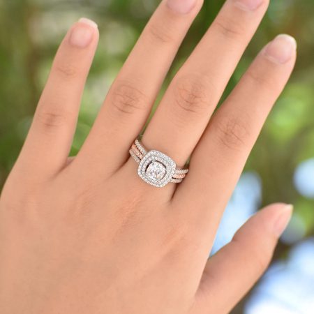 Alexis Sterling Silver Rose Gold Ring