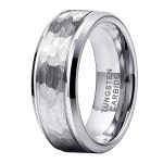 Andrew Hammered Silver Tungsten Carbide Ring