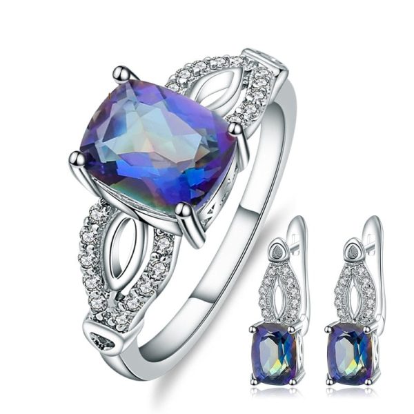 Angel Natural Mystic Quartz Gemstone Jewelry Sets