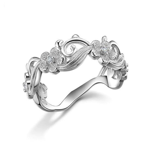 Arabella Sterling Silver Flower  Ring