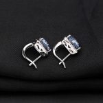 Aria Natural Iolite Blue Mystic Quartz Gemstone Stud Earrings