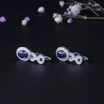 Arya Natural Blue Sapphire Gemstone Stud Earrings