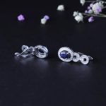 Arya Natural Blue Sapphire Gemstone Stud Earrings