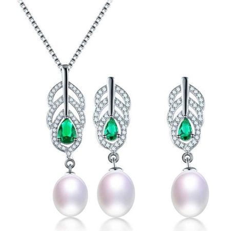 Belinda Freshwater Pearl Earrings Necklace Jewelry Sets