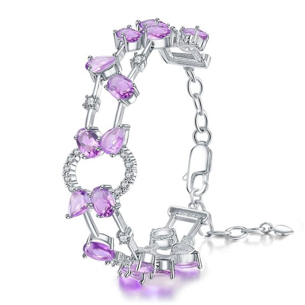 Bella  Natural Amethyst Gemstone Bracelets