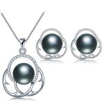 Betty Freshwater  Pearl Earrings Necklace Jewelry Sets 
