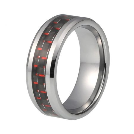 Camden Tungsten Carbide Ring With Carbon Fiber Inlay
