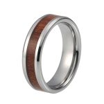 Camden Tungsten Carbide Ring With Wood Inlay