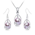 Carla Freshwater  Pearl Earrings Necklace Jewelry Sets