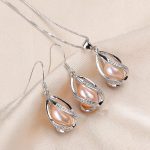 Carla Freshwater  Pearl Earrings Necklace Jewelry Sets