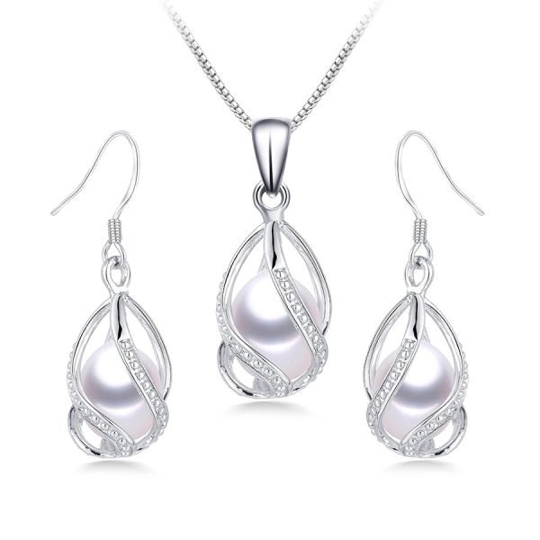 Carla Freshwater  Pearl Earrings Necklace Jewelry Sets