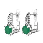 Caroline Green Agate  Sterling Silver Natural Gemstone Jewelry Set