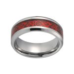 Classic Tungsten Carbide Rings With Carbon Fiber Inlay