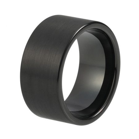 Declan Black Tungsten Wedding Band Ring-12mm