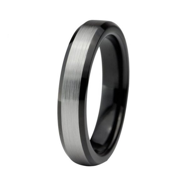 Donovan 4MM Black Tungsten Carbide Ring