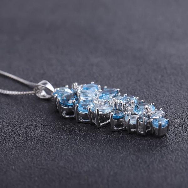 Elina Natural Blue Topaz Gemstone Jewelry Sets