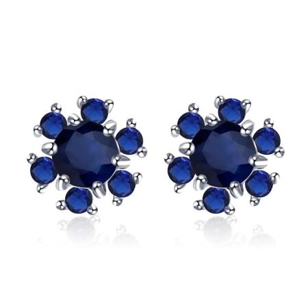 Elizabeth Natural Gemstone Sapphire Stud Earrings