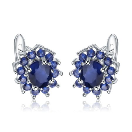 Ellie Natural Blue Sapphire Gemstone Stud Earrings