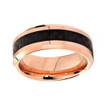 Ethan Rose Gold Tungsten Carbide Tungsten Ring