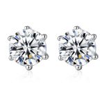 Gina Cubic Zirconia Sterling Silver  Stud Earrings