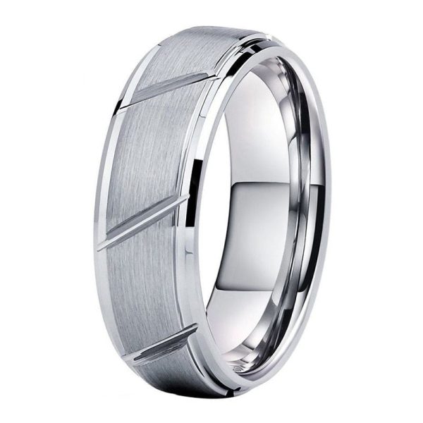 Grant  Classic Simple Tungsten Carbide Wedding Engagement Rings
