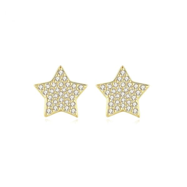 Hailey Small Star Stud Earrings For Women In Sterling Silver
