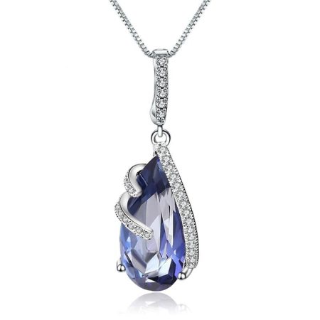Hannah Natural Blue Mystic Quartz Gemstone Necklace