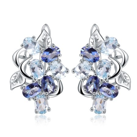 Harper Sky Blue Topaz Mystic Quartz  Stud Earrings