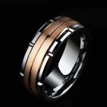 Hudson 8mm Tungsten Carbide Rings With Cubic Zirconia