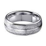 Hudson Silver Tungsten Carbide Ring-8mm