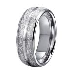 Hudson Silver Tungsten Carbide Ring-8mm