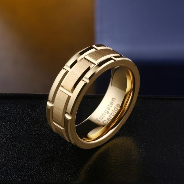 Isaac Yellow Gold Tungsten Carbide Ring