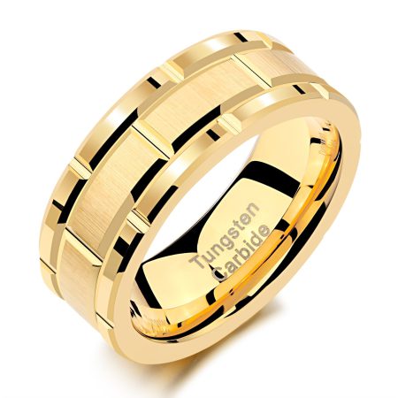 Isaac Yellow Gold Tungsten Carbide Ring