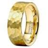 Jack 6mm Gold Hammered Tungsten Carbide Wedding Engagement Band