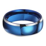 Jeff Rich Blue Tungsten Carbide Wedding Band Ring