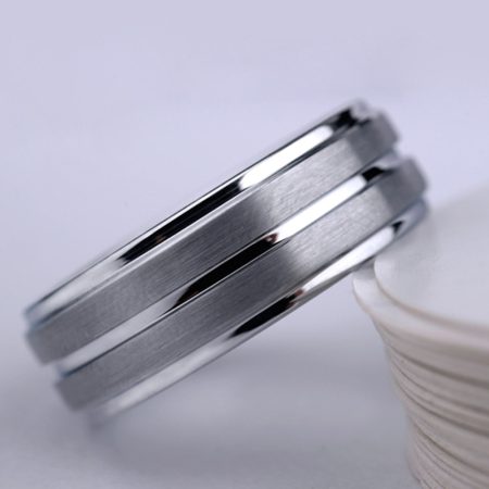 Johnson Silver Tungsten Carbide Rings For Men