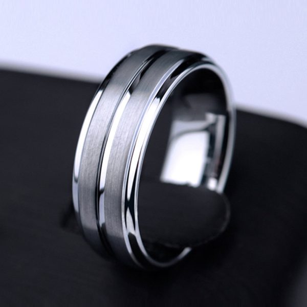 Johnson Silver Tungsten Carbide Rings For Men